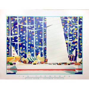 An image of 'Boats 'n the Harbour' by Ian Tremewen. An abstract artwork featuring amorphic shapes and interplay of light and shadow.