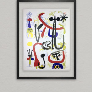 "Children's Drawing" by Joan Miró - A vibrant and abstract artwork capturing the artist's playful exploration of form and color.