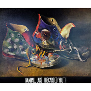 An image of 'Discarded Youth' by Randall Lake. The artwork features a pair of colorful sneakers symbolizing the transient nature of youth.