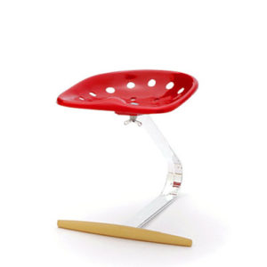 Miniature Mezzadro Stool - Red color, designed by Achille and Pier Giacomo Castiglioni, featured in Design Interior Collection.