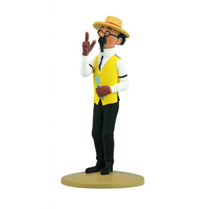 "Professor Calculus in Gardener's Outfit" Tintin collectible figurine from The Castafiore Emerald, made of hand-painted polyresin, 9cm height, 0.2kg weight.