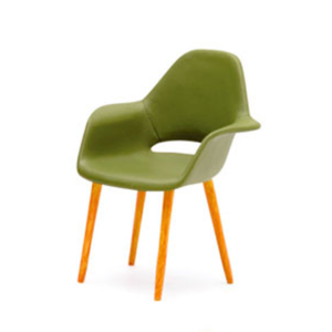 Miniature Organic Chair - Green color - ABS and PVC material - Scale 1/12 - H66 W61 D40 (mm)